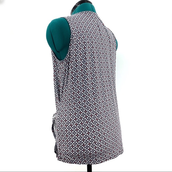 LOFT Outlet NWT Sleeveless Wrap Front Patterned Top, Small - Picture 5 of 16